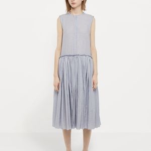 Sara Lanzi SS17 Blue Cotton Gauze Dress M